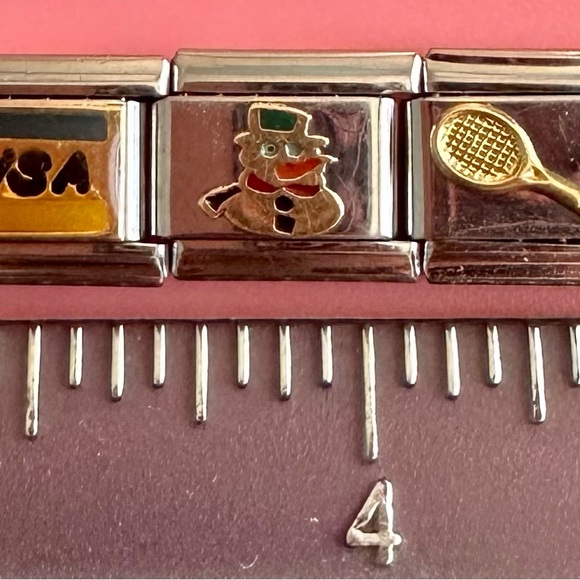 Italian charm bracelet with 22 charms - Picture 3 of 5